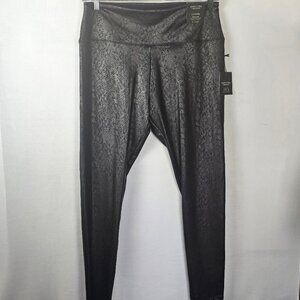 NWT Simply Vera Vera Wang Textured Snakeskin Black Leggings XL